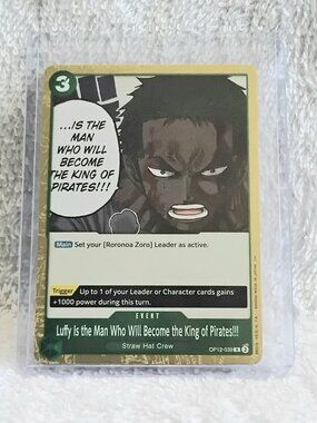 3/$25 Mint Rare One Piece Luffy is the... Holo Event Card OP12-039 by Bandai!!
